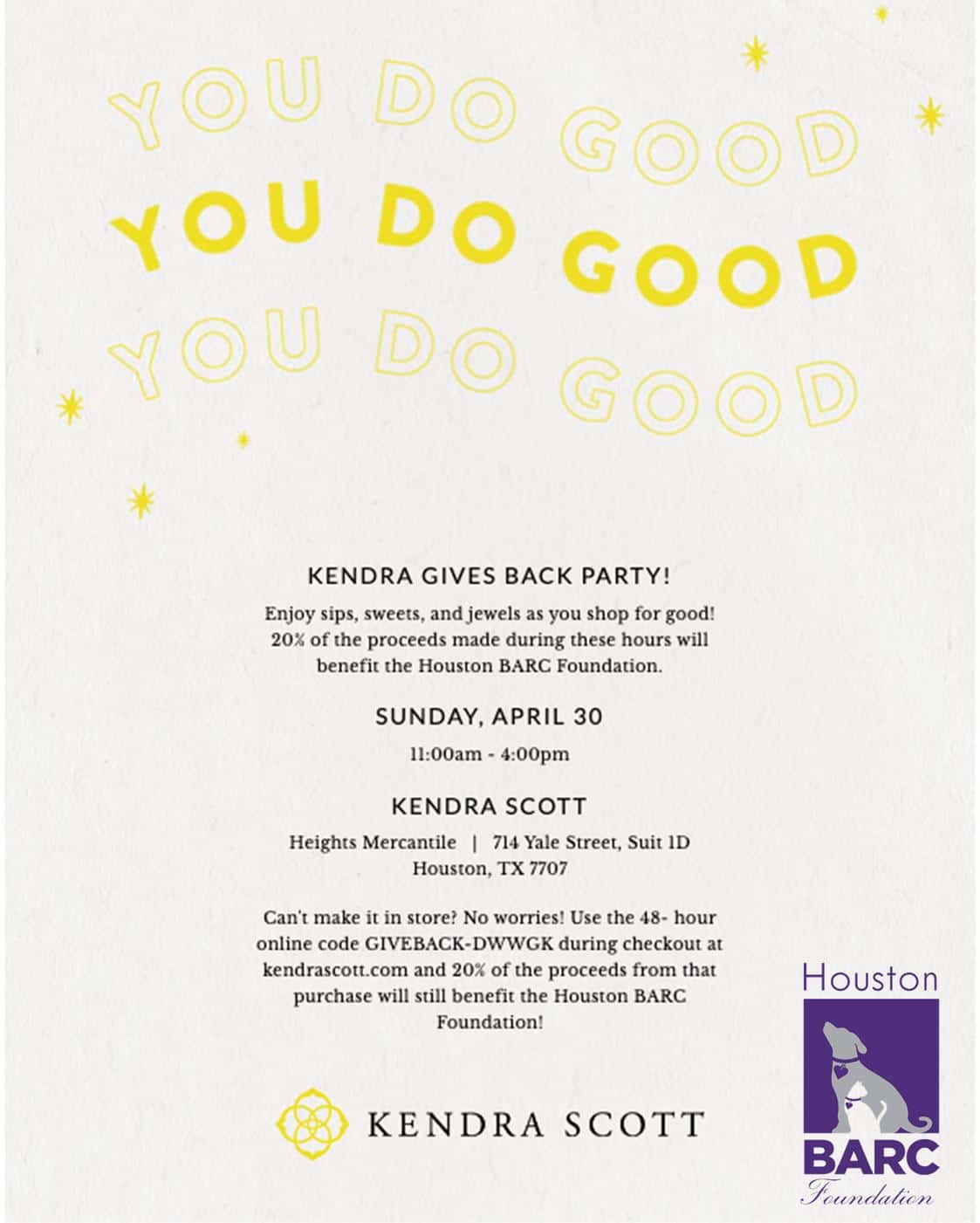 Kendra Gives Back Party